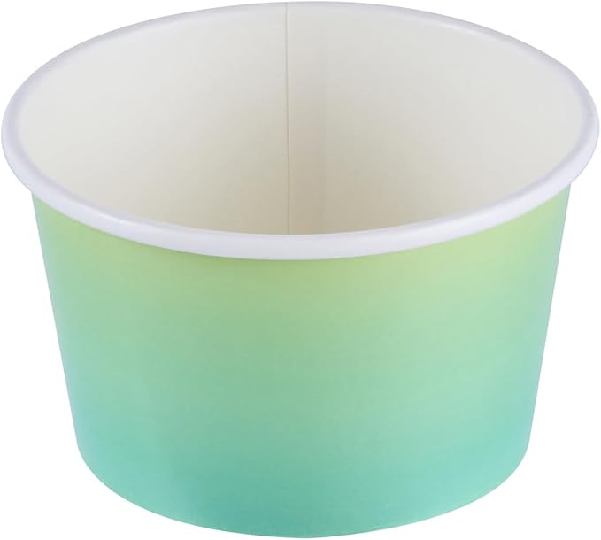 Restaurantware Ice Cream Cups 50 Pack of 8 oz Leak-Resistant Disposable Dessert Bowl Frozen Yogurt Cup Round Paper Container For Cold And Hot Desserts