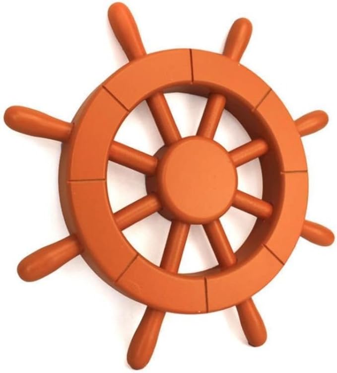 Handcrafted Model Ships Orange Decorative Ship Wheel 12"- Boat Steering Wheel - Nautical Decor - Nautic