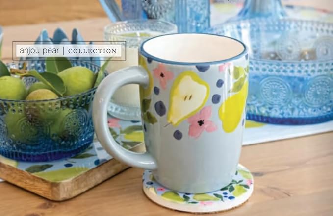 Boston International Ceramic Mug for Coffee Tea & Hot Drinks, 12 oz, Anjou Pear