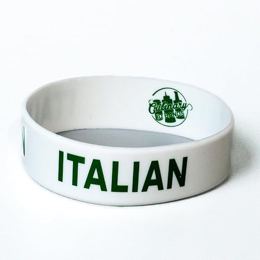 Culinary ID Bands Italian Silicone Label Band for 16, 20, and 24 oz. Squeeze Bottle – Ideal for Use with Standard and Wide Mouth Squeeze and Sauce Bottles, Durable and Stretchable, White