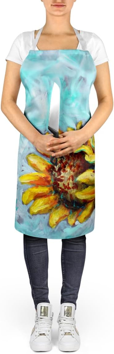 Caroline's Treasures Yellow Sun Sunflowers Apron Cooking Kitchen Server Baking Crafts Gardening for Adult Women Men, Unisex, Large, Multicolor