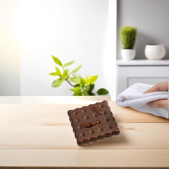 Kawaii Coasters, Walnut & Beech Wood Cookie Shaped Pads, 4PCS Set, Cute Biscuit Design, Ideal Coffee Table Insulation, Unique Gift for Coffee Lovers, Home Decor Essentials