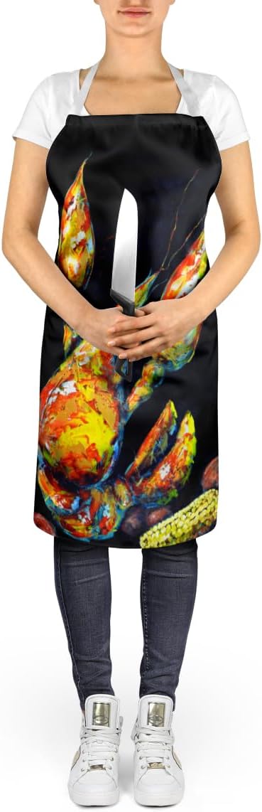Caroline's Treasures Crawfish Boiling Pot Apron Cooking Kitchen Server Baking Crafts Gardening for Adult Women Men, Unisex, Large, Multicolor