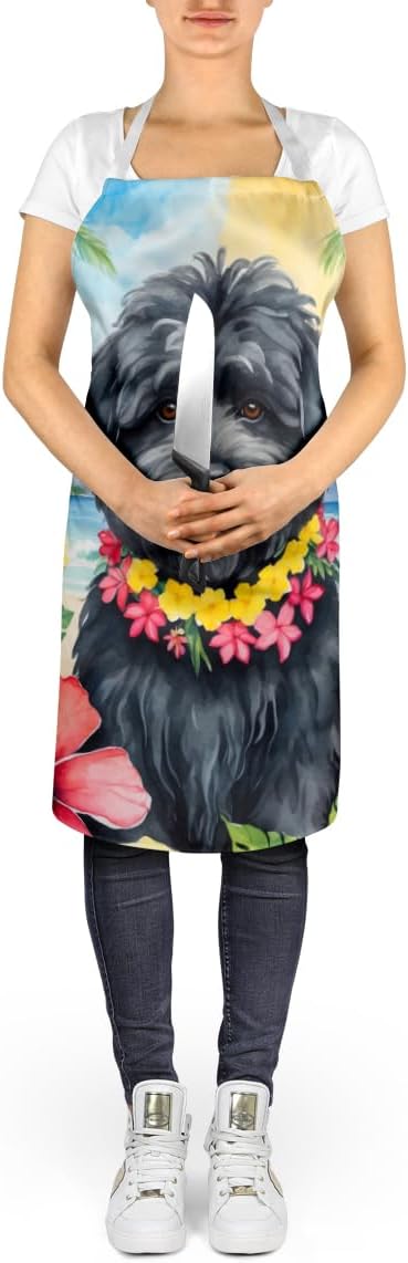 Caroline's Treasures Puli Luau Apron Cooking Kitchen Server Baking Crafts Gardening for Adult Women Men, Unisex, Large, Multicolor