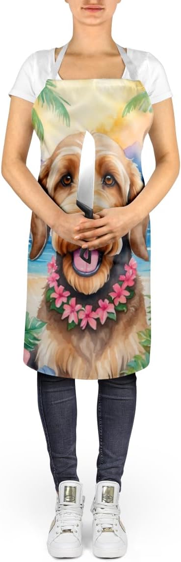 Caroline's Treasures Otterhound Luau Apron Cooking Kitchen Server Baking Crafts Gardening for Adult Women Men, Unisex, Large, Multicolor