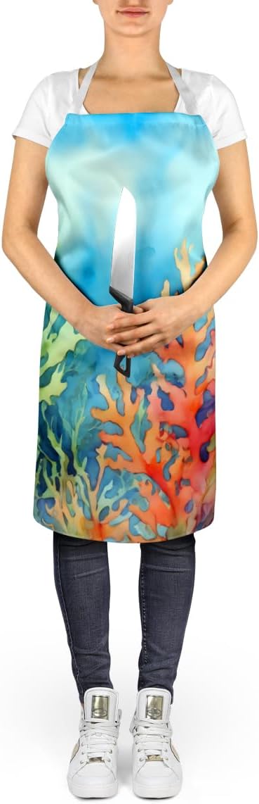 Caroline's Treasures Seaweed Apron Cooking Kitchen Server Baking Crafts Gardening for Adult Women Men, Unisex, Large, Multicolor