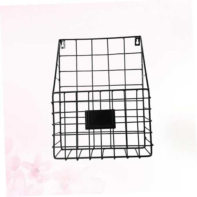 Cabilock Hanging Book Holder Metal Book Basket Wall Mount Storage Magazine Holder Wall Newspaper Rack