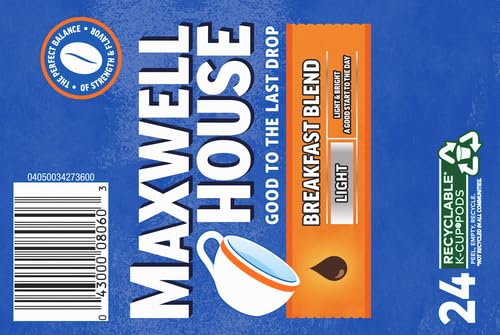 Maxwell House Breakfast Blend Light Roast K-Cup® Coffee Pods,. Box,(Pack of 48)