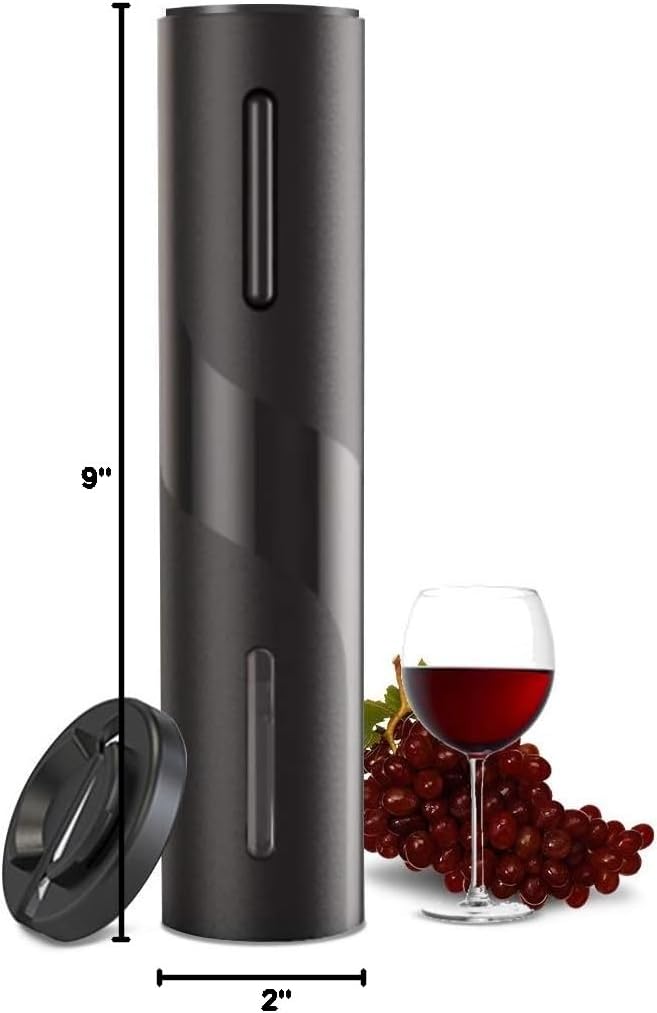 COKUNST Electric Wine Opener, Battery Operated Wine Bottle Openers with Foil Cutter, One-click Button Corkscrew Remover for Home Kitchen Party Wedding