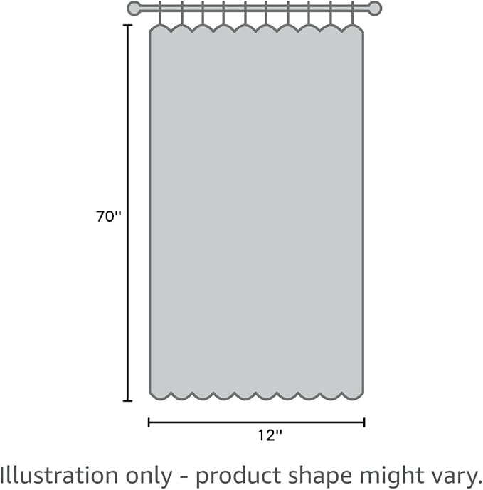 WdFour Solid Door Curtains - 12W x 70L Inches Blackout Window Covering for Side Door/Glass Door/Sidelight, Tie-Up Shade, 1 Panel,Greyish White.