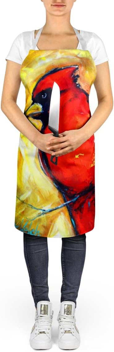 Caroline's Treasures Sha Red Baba Bird Apron Cooking Kitchen Server Baking Crafts Gardening for Adult Women Men, Unisex, Large, Multicolor