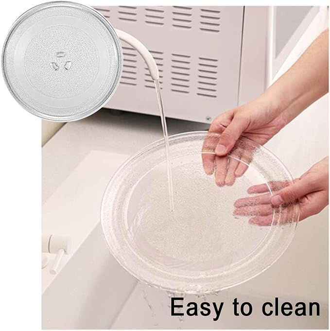 Microwave Glass Turntable Plate With 3 Fixtures, Microwave Glass Plate De Replacement Microwave Plate, 245mm 255mm 270mm Diameter, Microwave Glass Tray, Heat Resistance, Easy To Care For