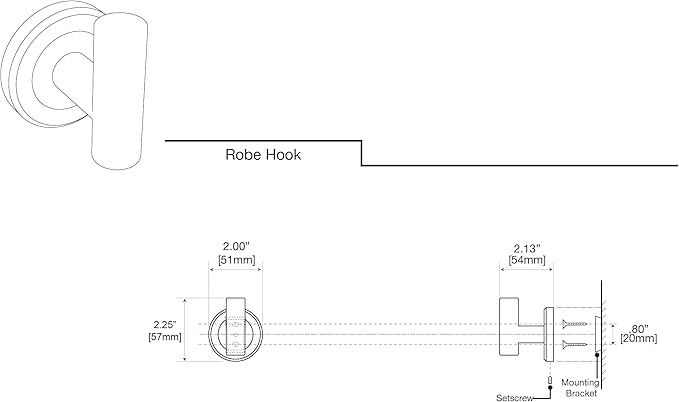 Gatco 4235 Latitude II, Robe Hook, Brushed Brass/Wall Mount 2.25" W Double Robe Hook, Towel Hook