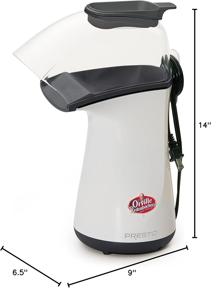 Presto 04821 Orville Redenbacher's Hot Air Popper, 1 Liters, White