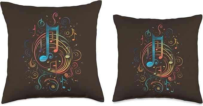 Sheet Music Visualized Music Throw Pillow