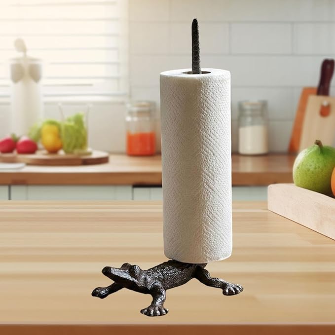 Amagogo Alligator Paper Towel Holder Stand Decorative, Professional, Premium, Kitchen Use, Durability Paper Roll Holder