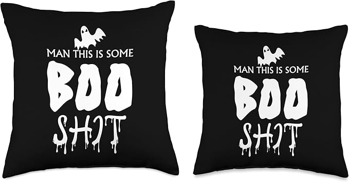 This Is Boo Sheet Bull Shit Funny Halloween Ghost Gift Throw Pillow