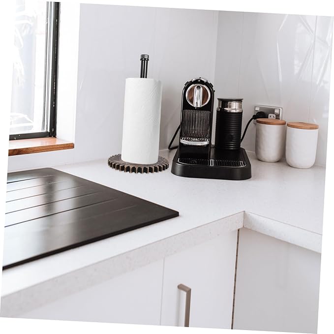 ORFOFE Metal Paper Towel Holder Vintage Industrial Style Freestanding Kitchen Towel Roll Dispenser Perfect for Home