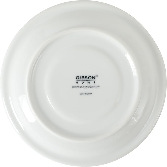 Gibson Home Gracious Dining 7-Ounce Cappuccino Cups Set of 4, Stackable Coffee Cups with 4 Saucers, Metal Stand, Coffee Mugs for Latte, Café, Mocha, Tea