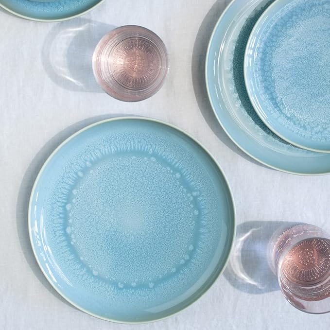 Villeroy & Boch like Crafted Blueberry Breakfast/Dessert Plate, Premium Porcelain, Dishwasher and Microwave Safe, 8.25 x 1 in, Turquoise