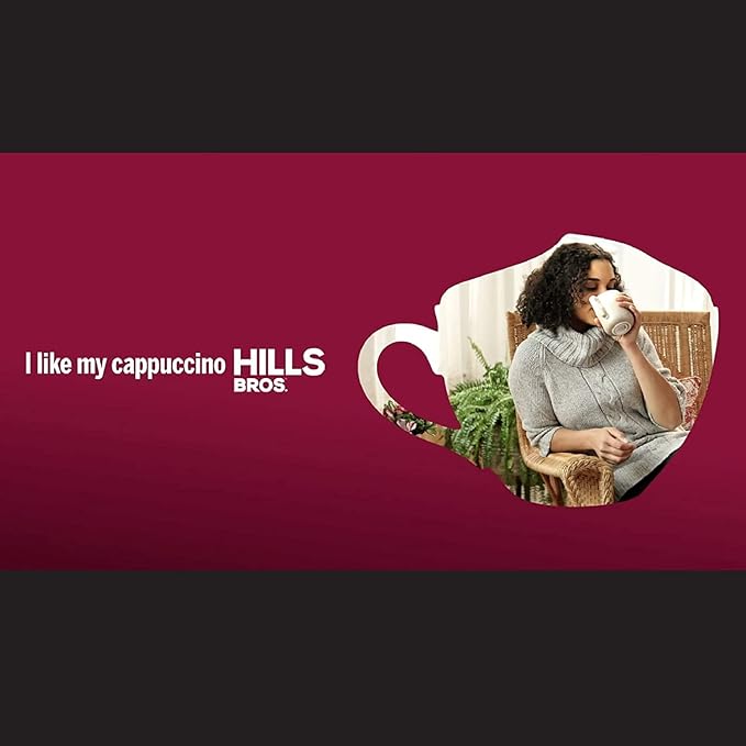 Hills Bros. Cappuccino Mix – Rich, Frothy Coffeehouse-Tasting Instant Drink Mix – Quick and Easy Preparation – Perfect for Hot & Iced Drinks & Creaming Coffee – White Chocolate Caramel, 1 Pack of 16oz