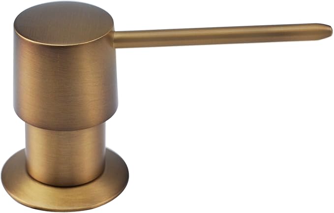 Westbrass D2171-19 Heavy Duty Contemporary Kitchen Sink Deck Mounted Liquid Soap/Hand Sanitizer Dispenser with Refillable 12 oz Bottle, Campagne Bronze