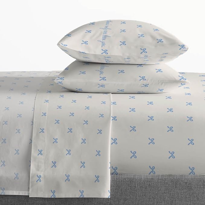 Jay Franco Sheet Set with Fitted, Flat Sheets & Pillow Cover - Ultra-Soft Bedding with Pillowcase for Room Decor, Beige - The Summer I Turned Pretty, 4 Piece Queen