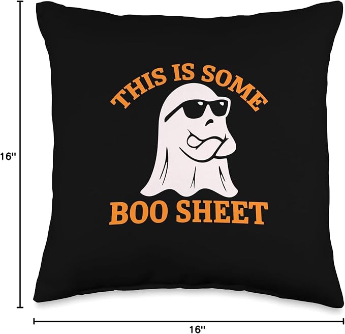 Funny Halloween Boo Ghost Costume - This is Some Boo Sheet Throw Pillow