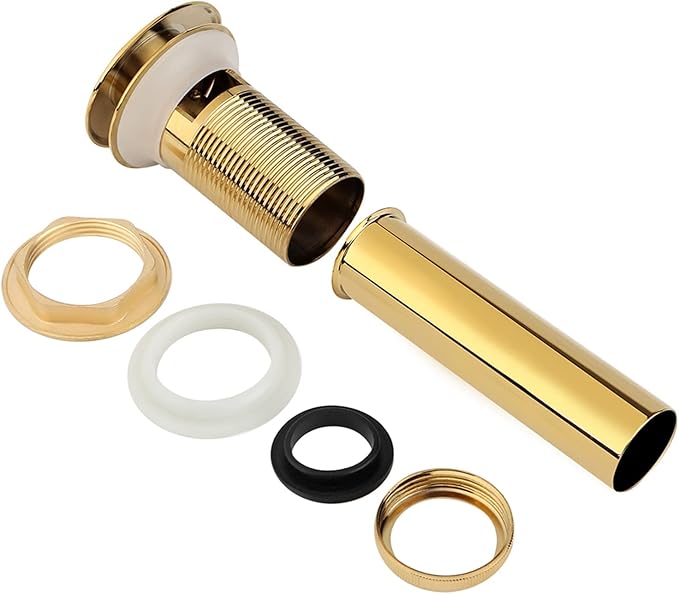 Sink Drain Brass Sink Drain Drain without Overflow Hole Golden Used for Kitchen and Bathroom