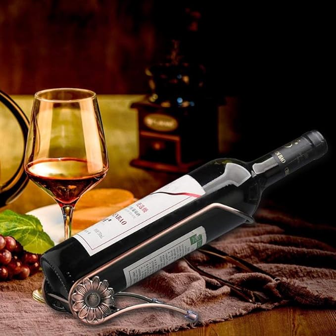 Wrought Iron Wine Rack Home Wine Bottle Cabinet Decorative Ornaments Wine Shelf Stand for Bar Kitchen Basement