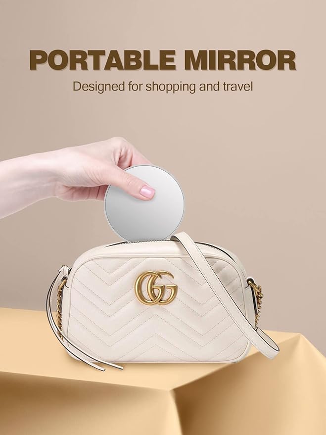 Macaki 40X Magnifying Mirror with 2 Suction Cups, 3.5 inches Magnified Makeup Mirror and Slant Tweezers,Grey,1PC