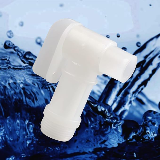 Barrel Faucet White Manual Handle Drum Faucet PE Plastic Drum Tap for Plastic or Steel Oil Drum or Water Container 3/4” by MUGLIO(12PCS)