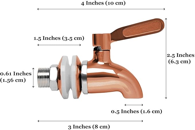 Vila Beverage Dispenser Replacement Spigot, Stainless Steel No-Rust Spout, BPA Free, Installation Under 10-Minutes, Excellent Continuous Flow, Sturdy, Stylish Alternative for Flimsy Plastic Taps
