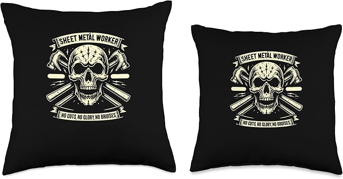 Fabrication Sheet Metal Welding Laborer Sheet Metal Worker Throw Pillow