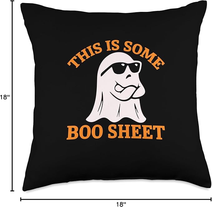 Funny Halloween Boo Ghost Costume - This is Some Boo Sheet Throw Pillow
