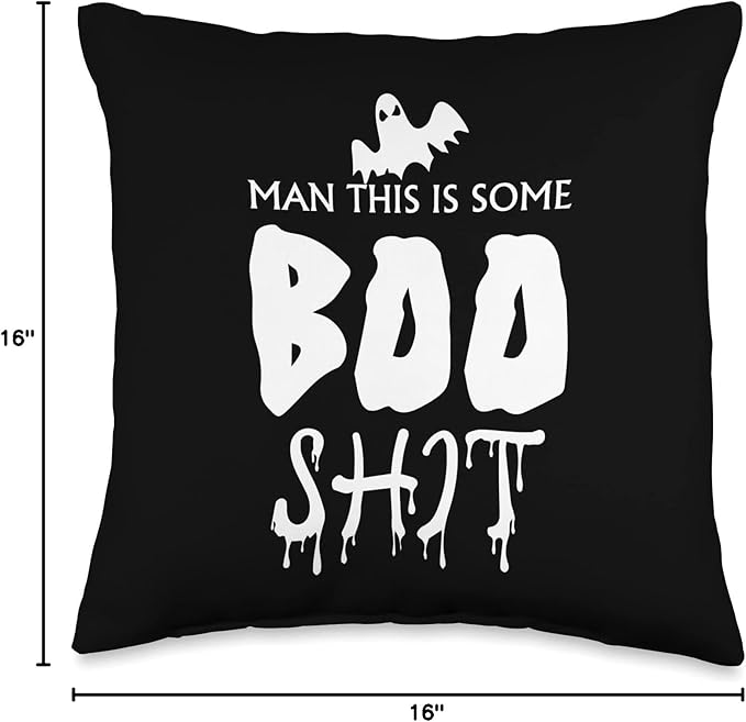 This Is Boo Sheet Bull Shit Funny Halloween Ghost Gift Throw Pillow