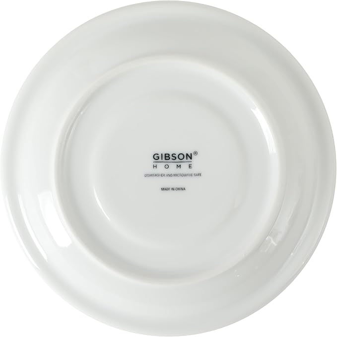 Gibson Home Gracious Dining 3-Ounce Espresso Cups Set of 4, Small Stackable Coffee Cups with 4 Saucers, Metal Stand, Ceramic Demitasse Mugs, Espresso Accessories for Machine