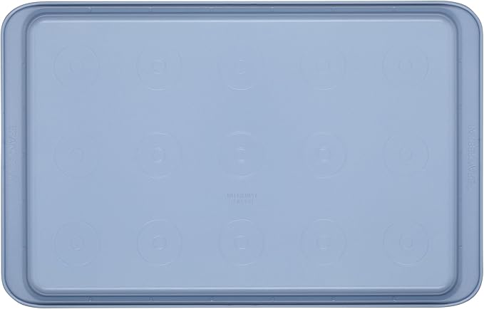 Farberware Easy Solutions Nonstick Bakeware Cookie Pan/Baking Sheet with Drop Zones and Portion Marks, 11 Inch x 17 Inch - Blue