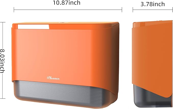 Commercial Paper Towel Dispenser Wall Mount with Lock 1 Pack,Universal Multifold Tri Fold Paper Hand Towel Holder,Compact Toilet Tissue Dispensers for Bathroom Kitchen Office (Orange)