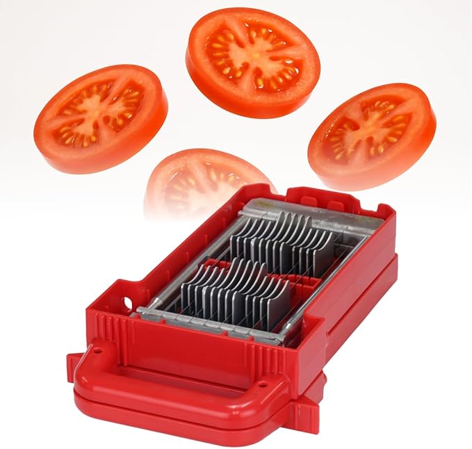 Prince Castle Saber King Red Tomato Blade & Pusher Set - 3/16" Slices, for 4 Tomatoes - Vegetable Chopper and Kitchen Chopper Replacement Blade, Tomato Slicer Commercial Tool
