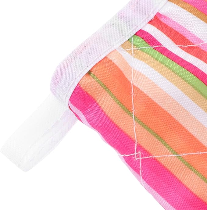 VALICLUD Oven Mitt Heat Resistant Kitchen Gloves Insulated Cooking Gloves for Baking Grilling and Barbecue with Hanging Design 10.43X6.69In