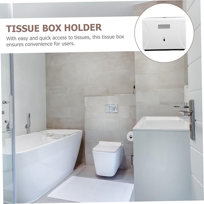 Paper Towel Holder Wall Mount Paper Towel Box Touchless Dispenser Capacity for Bathroom Kitchen Commercial Use