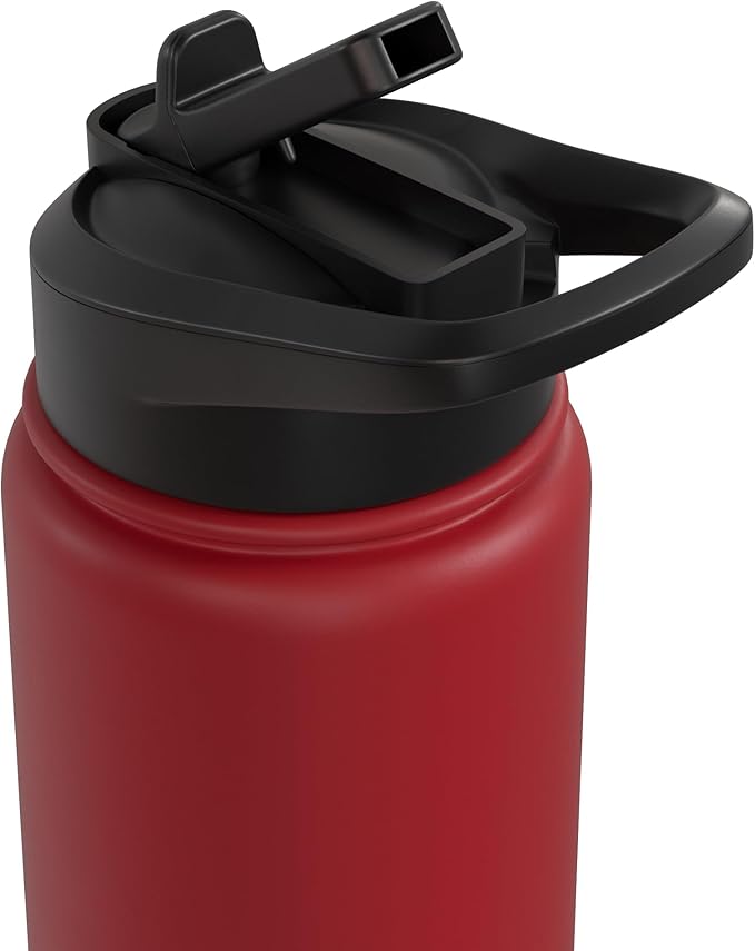 i have red hair because god knew i needed a warning label Stainless Steel Insulated Water Bottle