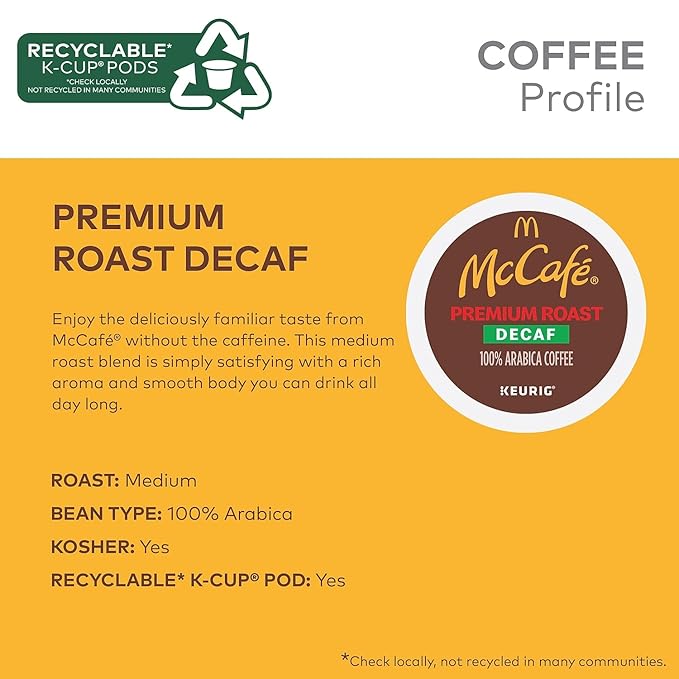 McCafe Premium Roast Decaf K-Cup, 24/bx