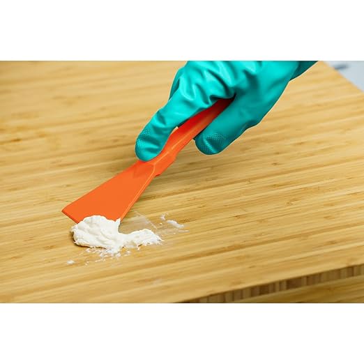 SPARTA Polypropylene Scraper Tool Food Safe Scraper for Removing Caked-On Residue in Commercial Kitchens, Plastic, 7.82 x 3 Inches, Orange, (Pack of 12)