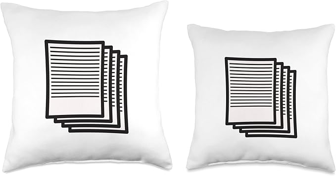 Paper Document Sheet Stack Throw Pillow