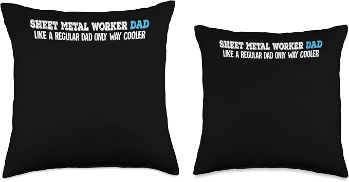Sheet Metal Worker Dad Throw Pillow, 18x18, Multicolor
