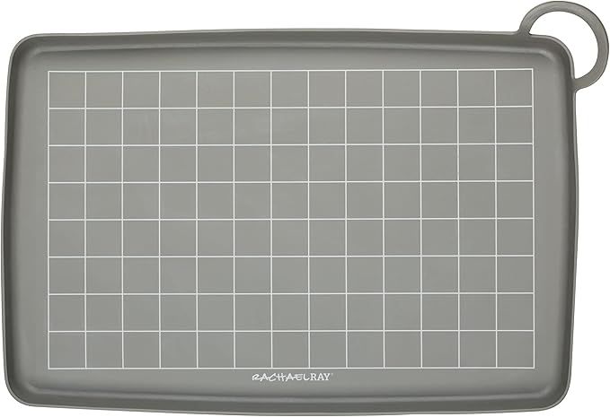 Rachael Ray Tools and Gadgets Silicone Nonstick Roasting and Baking Mat, 10 Inch x 14.75 Inch, Gray