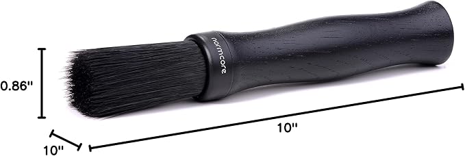Normcore Barista Brush - Coffee Grounds Cleaning Brush - Natural Black Stained Oak Wood Handle Coffee Brush - Espresso Machine Cleaning Brush