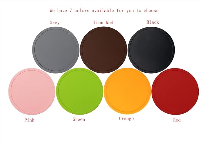 ONLYKXY 3 Pieces 3.93 Inch Silicone Coasters, Round Coasters for Drinks, Beverage Coffee Tea Coaster (Green)